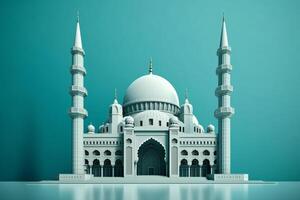 ai generativo un' moschea con un' bellissimo sfondo foto