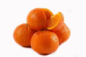 mandarino isolato su bianca foto