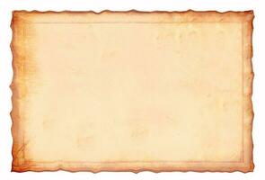 antico giallastro pergamena carta. foto