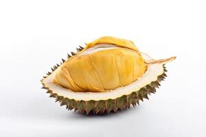 re di frutta, durian isolato su bianca sfondo. ai generato foto