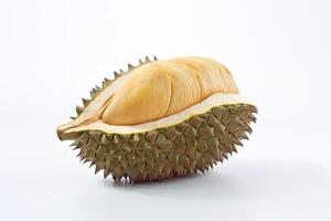 re di frutta, durian isolato su bianca sfondo. ai generato foto