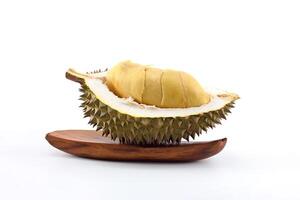 re di frutta, durian isolato su bianca sfondo. ai generato foto