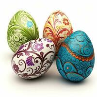 impostato di colorato Pasqua uova foto