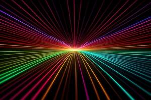 colorato neon laser Linee astratto sfondo. ai generato foto