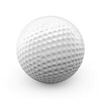 golf palla isolato su bianca sfondo, 3d rendering, creare ai foto
