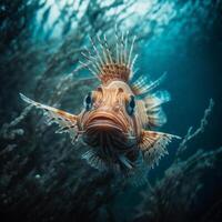 bellissimo pesce sott'acqua. illustrazione ai generativo foto