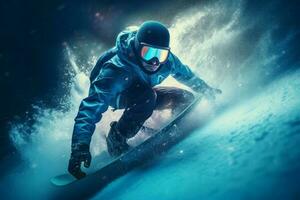 sport Snowboard ghiaccio velocità. creare ai foto