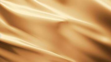 oro raso tessuto struttura sfondo. avvicinamento di increspato d'oro seta tessuto. 3d rendere illustrazione foto