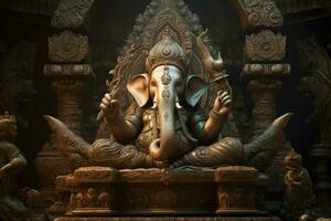 induista scultura Ganesha elefante. creare ai foto