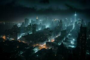 città notte paesaggio Visualizza. creare ai foto