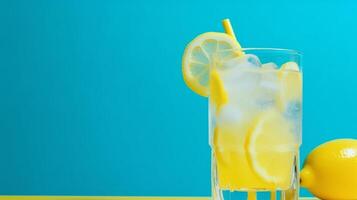 freddo limonata sfondo. illustrazione ai generativo foto
