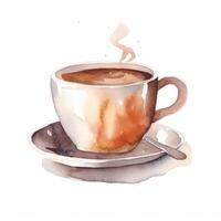 acquerello caffè tazza. illustrazione ai generativo foto