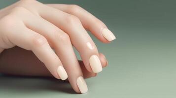 bellissimo chiodo manicure. illustrazione ai generativo foto