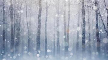 inverno Natale foresta sfondo. illustrazione ai generativo foto