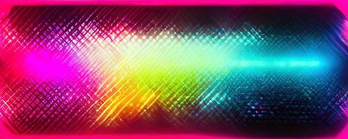 illustrazione di gioco sfondo astratto, cyberpunk stile di gamer sfondo, neon splendore leggero di fantascienza. raggiante iridescente neon luci per tutti e due leggero e buio sfondi. generativo ai foto