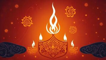 contento Diwali giorno manifesto design desiderando voi prosperità, la gioia, e amore, generativo ai foto