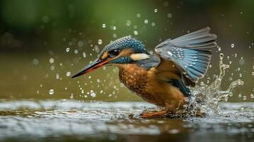 foto di martin pescatore uccello animale con sfocatura sfondo