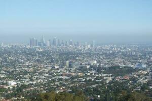 centro los angeles, visto a partire dal il griffith osservatorio foto