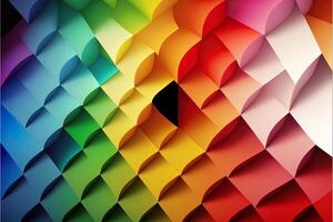 astratto arcobaleno colorato geometrico sfondo, con molte di copia spazio. arcobaleno di colorato blocchi astratto sfondo. generativo ai astratto geometrico mosaico arcobaleno. foto