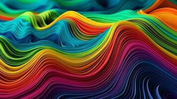 splendente multicolore onda fondazione. creativo risorsa, ai generato foto