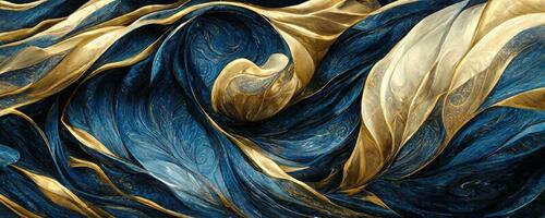 marmo effetto sfondo o struttura. spettacolare astratto scintillante d'oro solido liquido onde. vorticoso d'oro e blu pastello modello, splendente d'oro e verde colore, marmo geometrico, Vintage ▾, foto