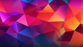 un' colorato triangolo design con un' triangolo disegno, ai generativo foto