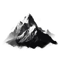 montagne matita disegno semplice illustrazione di generato ai montagne matita disegno semplice foto