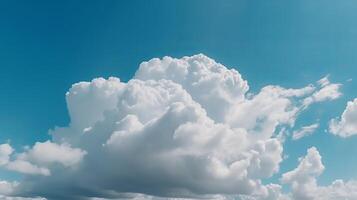 blu cielo con particolare nuvole. vedere al di sopra di il nuvole.estate blu cielo nube inclinazione leggero bianca fondazione. ai generato foto