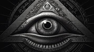 foto cartello illuminati. massoneria. il massonico quadrato. ai generato