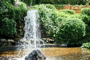 Fontana nel Santa clotilde giardini, catalogna foto