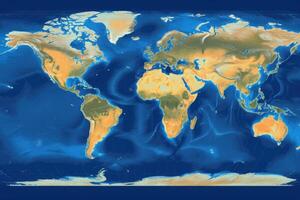 mondo carta geografica con tempo metereologico previsione applicazione. generativo ai foto