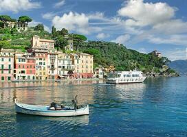 portofino a italiano riviera,liguria,mediterraneo mare, italia foto