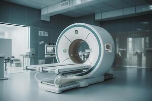 magnetico risonanza l'imaging scansione nel Ospedale, mry, medico attrezzatura. generativo ai. foto