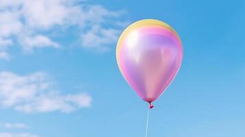 colorato arcobaleno aria palloncini. illustrazione ai generativo foto