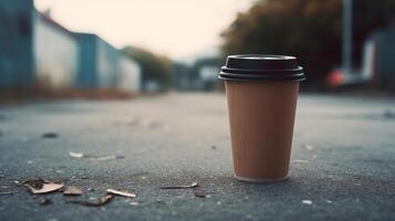 caffè per partire tazza modello illustrazione ai generativo foto