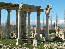 romano rovine nel baalbeck Libano foto