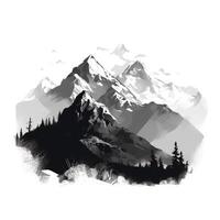 montagne matita disegno semplice illustrazione di generato ai montagne matita disegno semplice foto