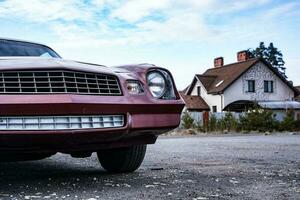 un vecchio potente classico americano macchina. settore automobilistico classici. maskkar. foto