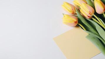 tulipano vacanza sfondo. illustrazione ai generativo foto