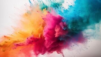 holi colori. illustrazione ai generativo foto