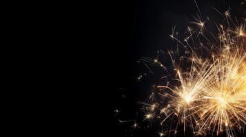 nuovo anno fuochi d'artificio. illustrazione ai generativo foto