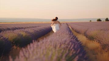 lavanda campo sfondo. illustrazione ai generativo foto