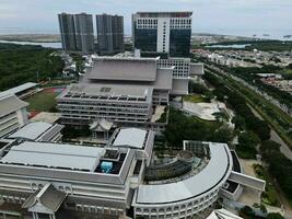 aereo Visualizza di buddista architettura edificio nel Giacarta, Questo edificio è uno di il principale turista attrazioni nel nord Giacarta. Giacarta, Indonesia - gennaio, 8, 2021 foto