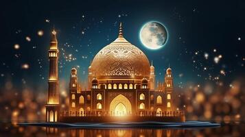 Ramadan vacanza sfondo. illustrazione ai generativo foto