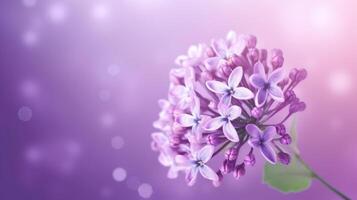 lilla fiore bokeh sfondo. illustrazione ai generativo foto