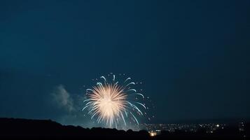 fuoco d'artificio vacanza sfondo. illustrazione ai generativo foto