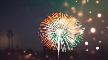 India vacanza fuochi d'artificio sfondo. illustrazione ai generativo foto