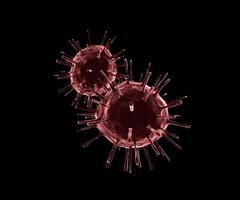 illustrazione 3d del virus foto