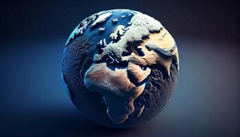 astratto globo sfondo illustrazione vettore design opere d'arte.terra globo arte astrazione, ai generato foto