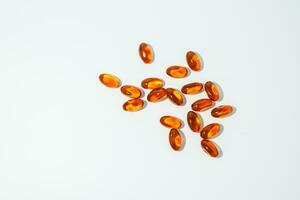 morbido gel, vicino su di olio pieno capsule, adatto per presentazione cibo integratori pesce olio, omega 3, omega 6, omega 9, vitamina un, vitamina d, vitamina d3, vitamina e, sera primula olio, foto